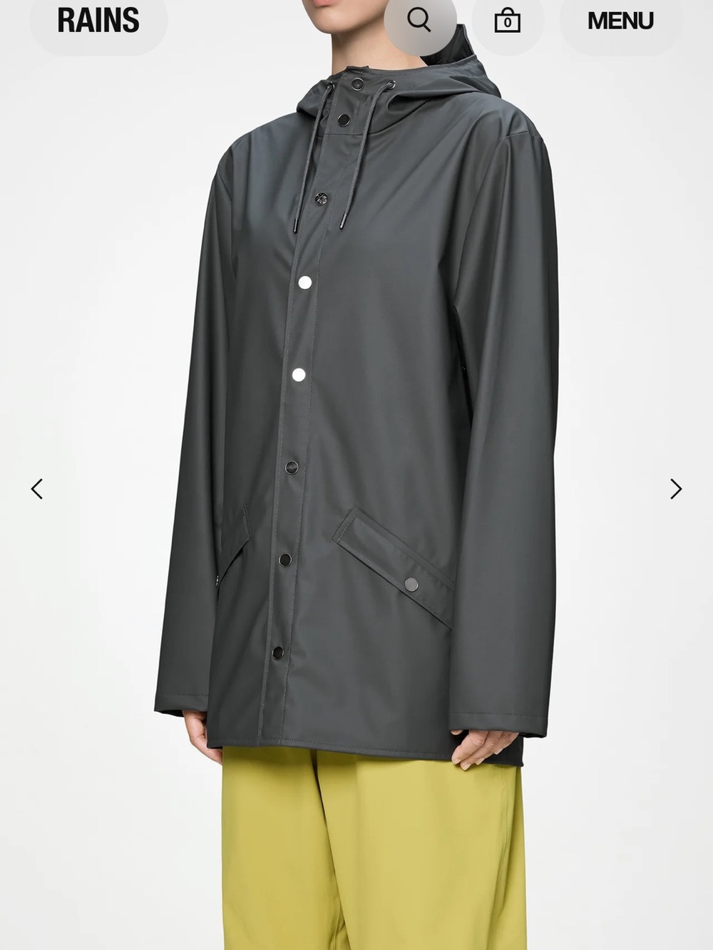 NWT Rains - Jacket W3 - GREY - Unisexe